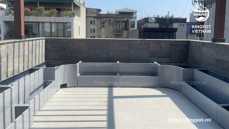 Chậu cong - Chậu Composite Kingpot -  Công Ty Cổ Phần Kingpot Việt Nam